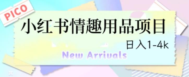 最新小红书情趣用品项目，日入1-4k[仅揭秘]网赚课程-副业赚钱-互联网创业-手机赚钱-挂机躺赚-宅商社副业--精品课程-知识付费-源码分享宅商社副业