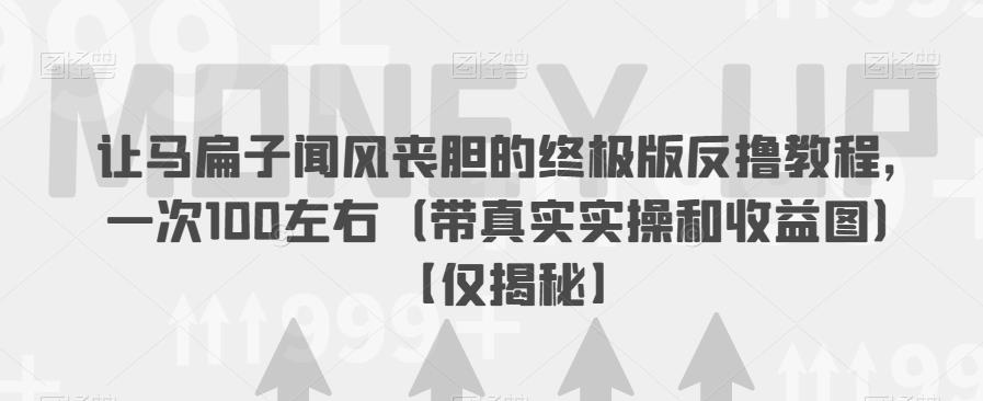 让马扁子闻风丧胆的终极版反撸教程，一次100左右 (带真实实操和收益图)[仅]网赚课程-副业赚钱-互联网创业-手机赚钱-挂机躺赚-宅商社副业--精品课程-知识付费-源码分享宅商社副业