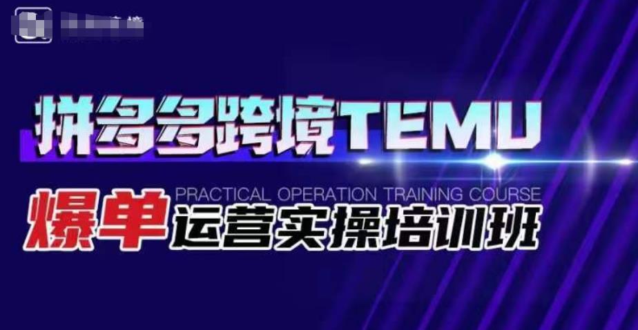 拼多多跨境TEMU爆单运营实操培训班，海外拼多多的选品、运营、爆单网赚课程-副业赚钱-互联网创业-手机赚钱-挂机躺赚-宅商社副业--精品课程-知识付费-源码分享宅商社副业