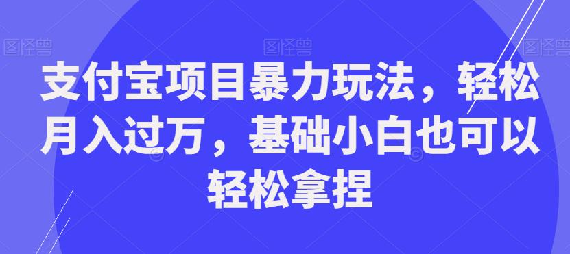 支付宝项目暴力玩法，轻松月入过万，基础小白也可以轻松拿捏【揭秘】网赚课程-副业赚钱-互联网创业-手机赚钱-挂机躺赚-宅商社副业--精品课程-知识付费-源码分享宅商社副业