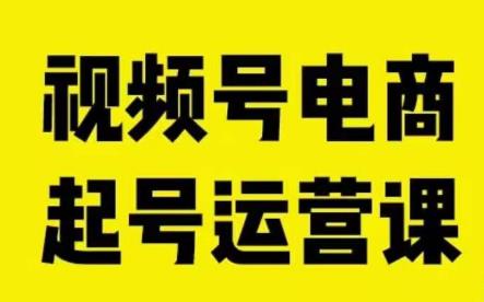 视频号电商起号运营课，教新人如何自然流起号，助力商家0-1突破网赚课程-副业赚钱-互联网创业-手机赚钱-挂机躺赚-宅商社副业--精品课程-知识付费-源码分享宅商社副业